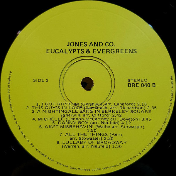 Jones & Co. (2) : Eucalypts & Evergreens (LP, Album)