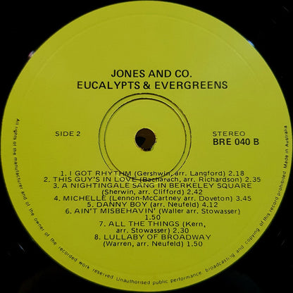 Jones & Co. (2) : Eucalypts & Evergreens (LP, Album)