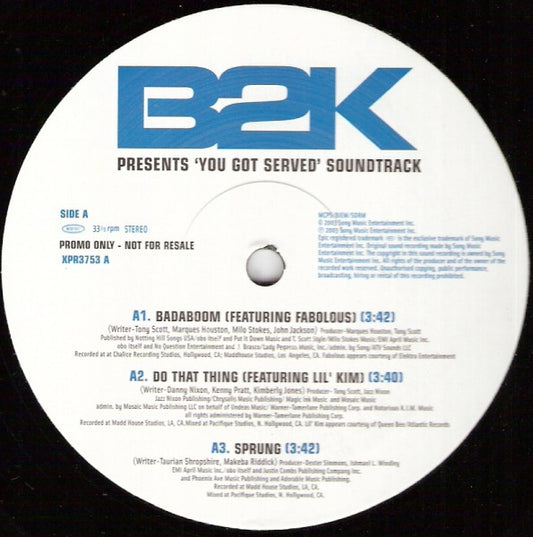 B2K : You Got Served Soundtrack (12", Promo)