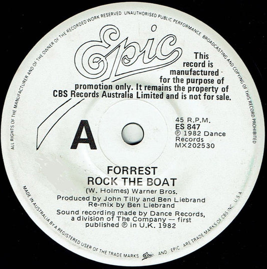 Forrest : Rock The Boat (7", Single, Promo)
