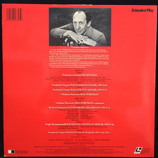 Vladimir Horowitz : Vladimir Horowitz In London (Laserdisc, 12", NTSC)