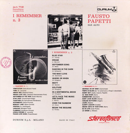 Fausto Papetti : I Remember N° 3 (LP, RE)
