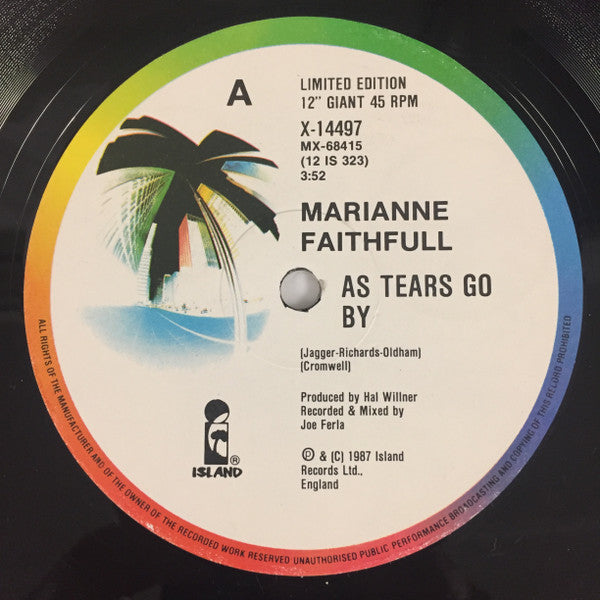 Marianne Faithfull : As Tears Go By (12", Ltd)