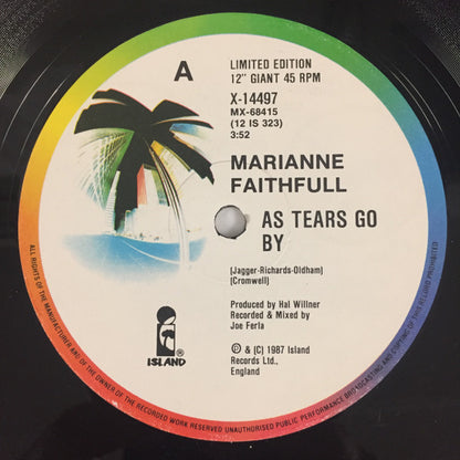 Marianne Faithfull : As Tears Go By (12", Ltd)