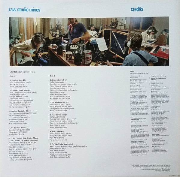 John Lennon : Imagine (Raw Studio Mixes) (LP, RSD, Ltd)