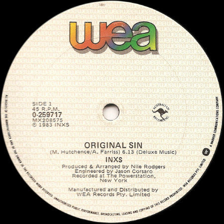 INXS : Original Sin (12", Single)