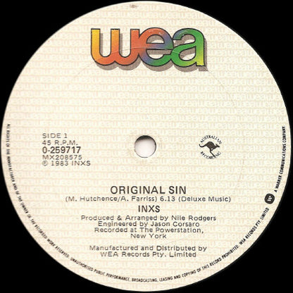 INXS : Original Sin (12", Single)