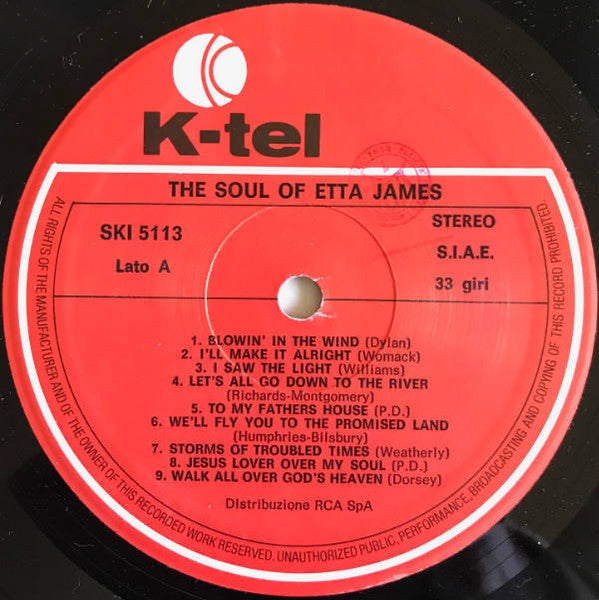 Etta James : The Soul Of Etta James (LP, Comp)