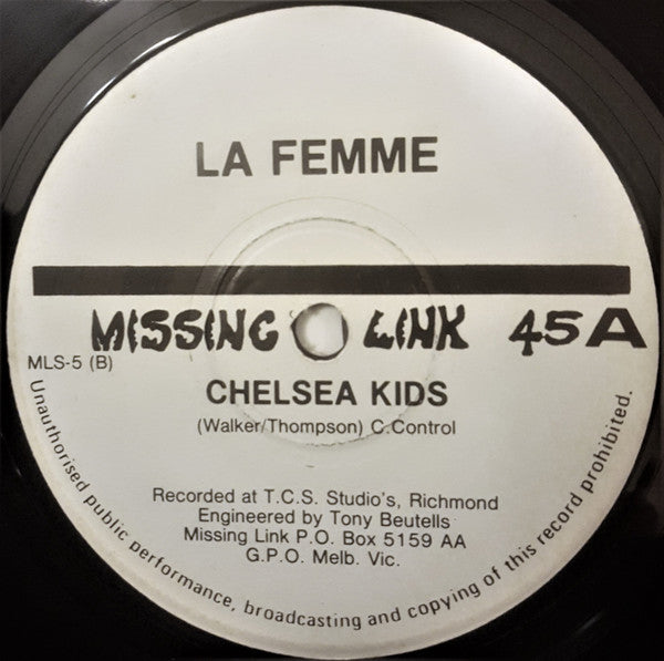 La Femme (2) : Chelsea Kids / I Wanna Be Your Man (7", Single)