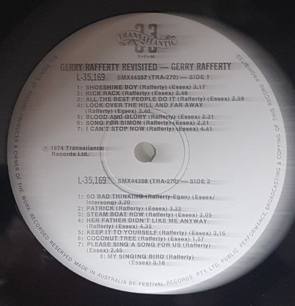Gerry Rafferty : Gerry Rafferty Revisited (LP, Comp)