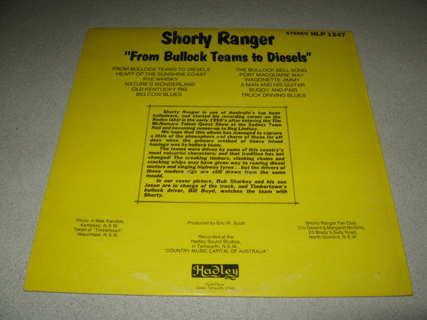 Shorty Ranger : From Bullock Teams To Diesels (LP, Album)