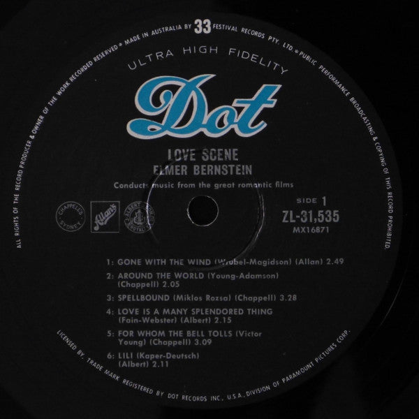 Elmer Bernstein : Love Scene (LP, Album, Mono)