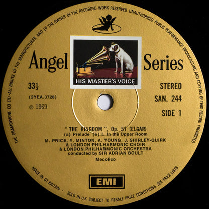 Sir Edward Elgar - Margaret Price, Alexander Young, Yvonne Minton, John Shirley-Quirk, London Philharmonic Choir, London Philharmonic Orchestra, Sir Adrian Boult : The Kingdom (2xLP, 1st + Box)