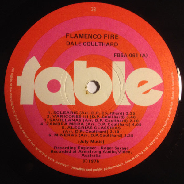 Dale Coulthard : Flamenco Fire (LP)
