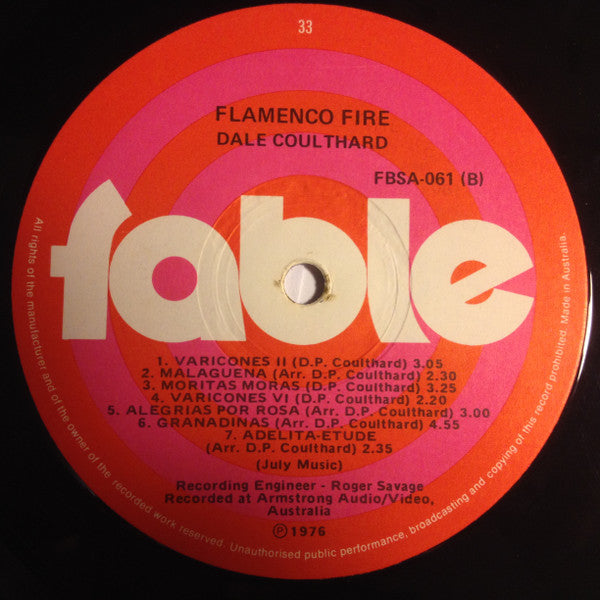 Dale Coulthard : Flamenco Fire (LP)