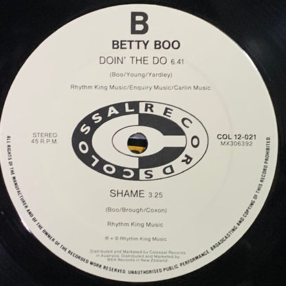 Betty Boo : Doin' The Do (12", Maxi)