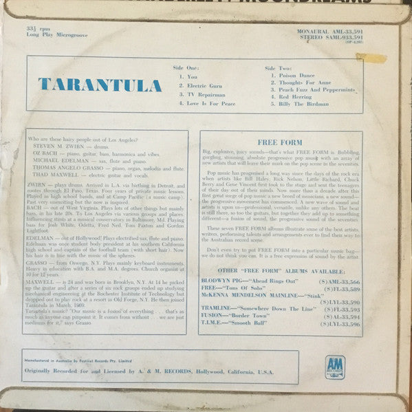 Tarantula (9) : Tarantula (LP, Album)