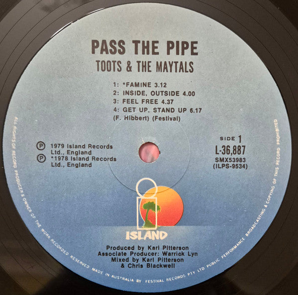 Toots & The Maytals : Pass The Pipe (LP, Album)