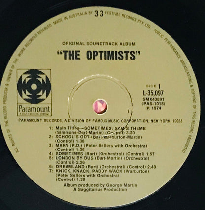 "The Optimists" Orchestra : The Optimists (Original Soundtrack Album) (LP, Album)