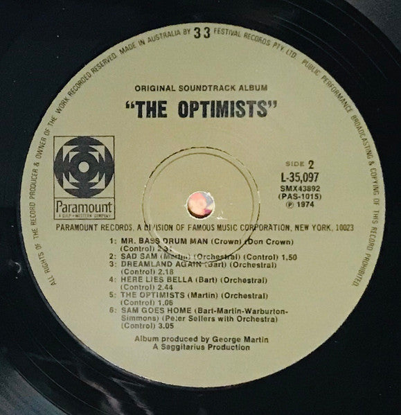 "The Optimists" Orchestra : The Optimists (Original Soundtrack Album) (LP, Album)