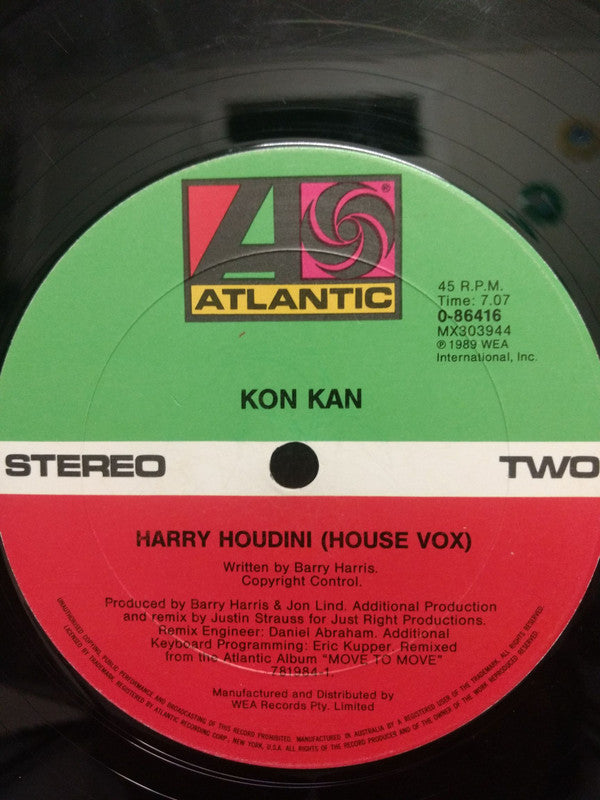 Kon Kan : Harry Houdini (12", Single)