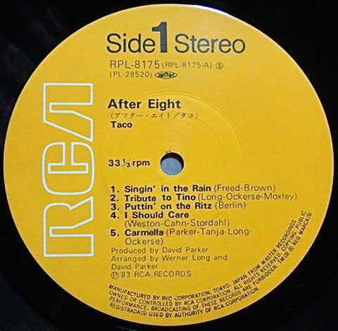 Taco : After Eight (LP, Album)
