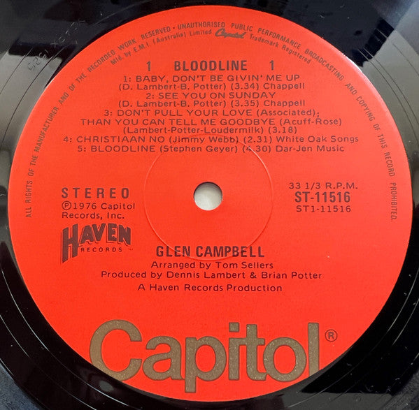 Glen Campbell : Bloodline (LP, Album)
