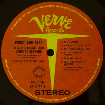 Ella Fitzgerald And Louis Armstrong : Porgy And Bess (LP, RE)