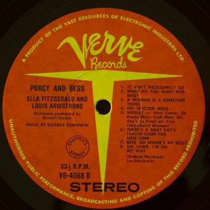 Ella Fitzgerald And Louis Armstrong : Porgy And Bess (LP, RE)