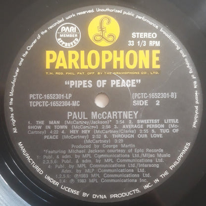 Paul McCartney : Pipes Of Peace (LP, Album, Gat)