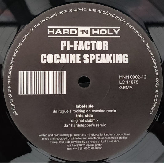 Pi-Factor : Cocaine Speaking (12")