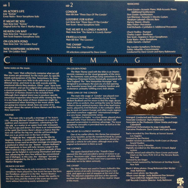 Dave Grusin : Cinemagic = シネマジック (LP, Album)