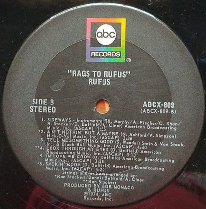 Rufus Featuring Chaka Khan : Rags To Rufus (LP, Album, Ter)