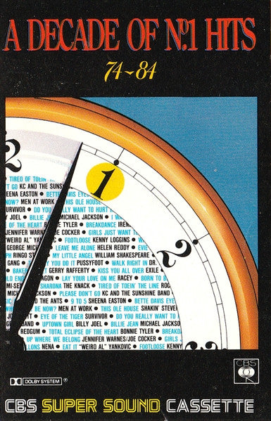 Various : A Decade Of No. 1 Hits 74-84 (2xCass, Comp)
