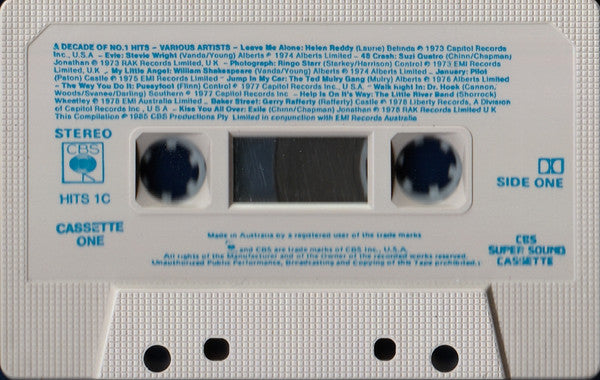 Various : A Decade Of No. 1 Hits 74-84 (2xCass, Comp)
