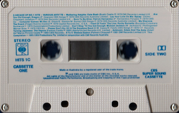 Various : A Decade Of No. 1 Hits 74-84 (2xCass, Comp)