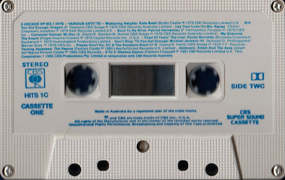 Various : A Decade Of No. 1 Hits 74-84 (2xCass, Comp)
