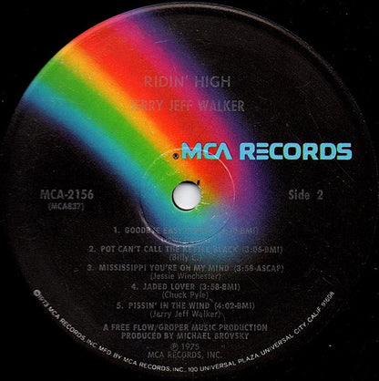 Jerry Jeff* : Ridin' High (LP, Album, Pin)