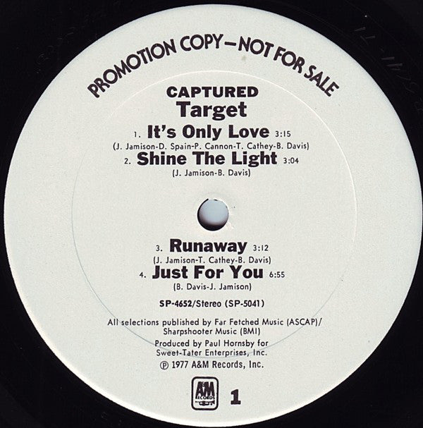 Target (3) : Captured (LP, Album, Promo)