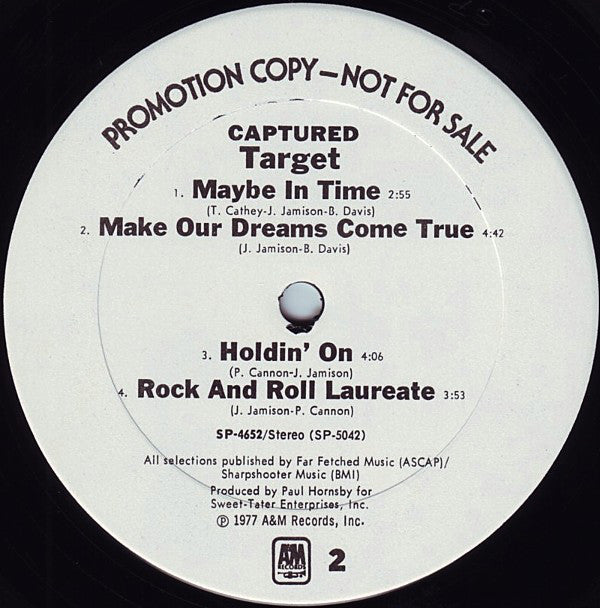 Target (3) : Captured (LP, Album, Promo)