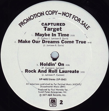 Target (3) : Captured (LP, Album, Promo)