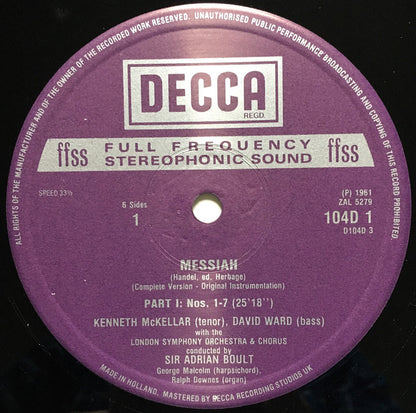 Georg Friedrich Händel : Messiah (3xLP, Album, RE + Box)