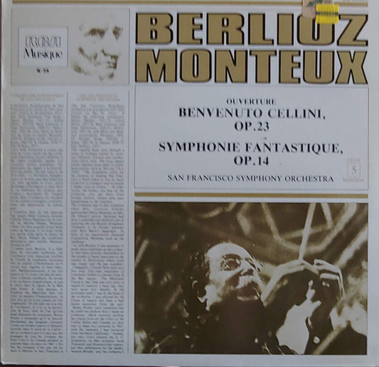 Hector Berlioz, Pierre Monteux, San Francisco Symphony : Ouverture Benvenuto Cellini \\ Symphonie Fantastique (LP, Mono)