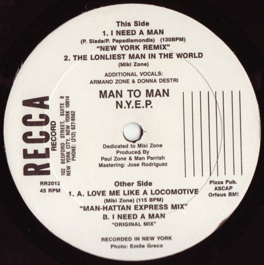 Man 2 Man : N.Y.E.P. (12")