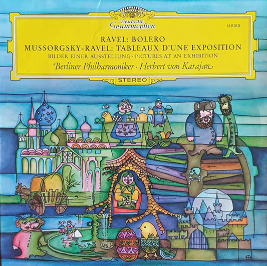 Maurice Ravel / Modest Mussorgsky - Maurice Ravel – Herbert von Karajan · Berliner Philharmoniker : Bolero / Pictures At An Exhibition (LP, Album, RE)