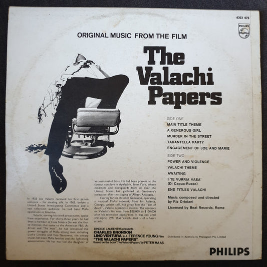 Riz Ortolani : The Valachi Papers (Original Music From The Film) (LP, Album)