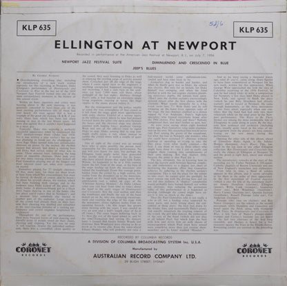 Duke Ellington And His Orchestra : Ellington At Newport (LP, Album, Mono)