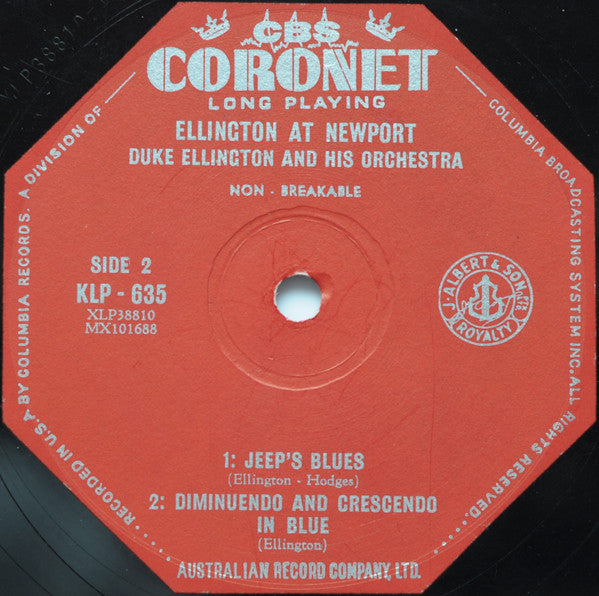 Duke Ellington And His Orchestra : Ellington At Newport (LP, Album, Mono)