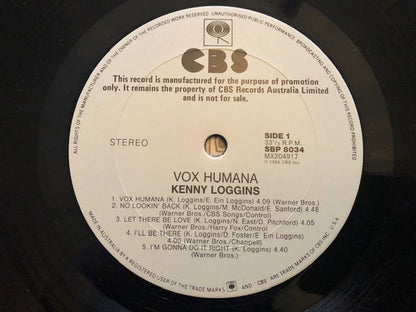 Kenny Loggins : Vox Humana (LP, Album, Promo)