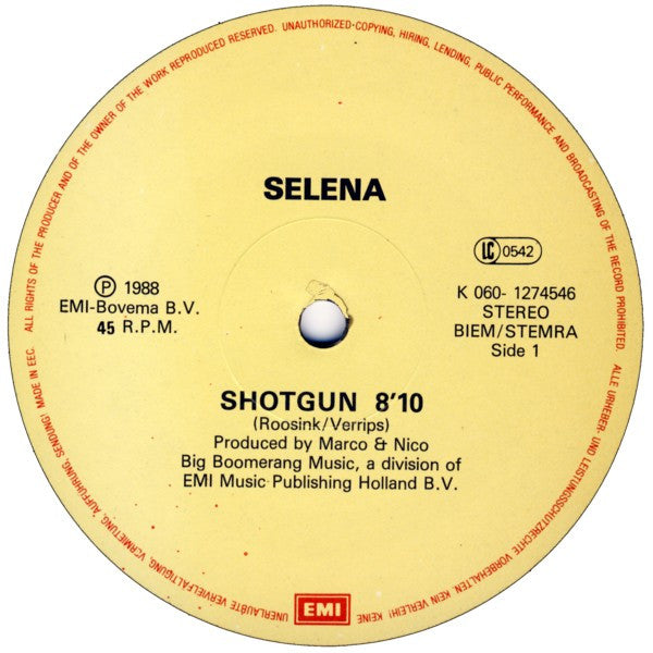 Selena (3) : Shotgun (12", Single)